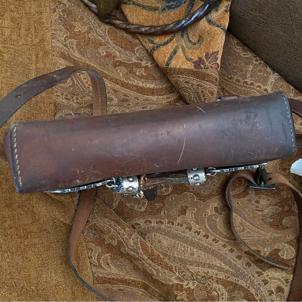 VINTAGE Leather Swiss Army Bag, Leather Strap Handle - F. Dolder Bernmunster - Picture 14 of 16